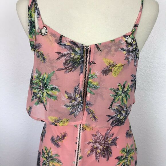 Line + Dot Tropical Print Ruffled Midi Tank Dress - Picture 10 of 12